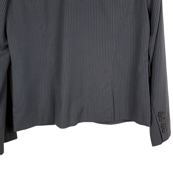 Anne Klein Grey Pinstripe Professional Crop Pantsuit - Picture 5 of 14